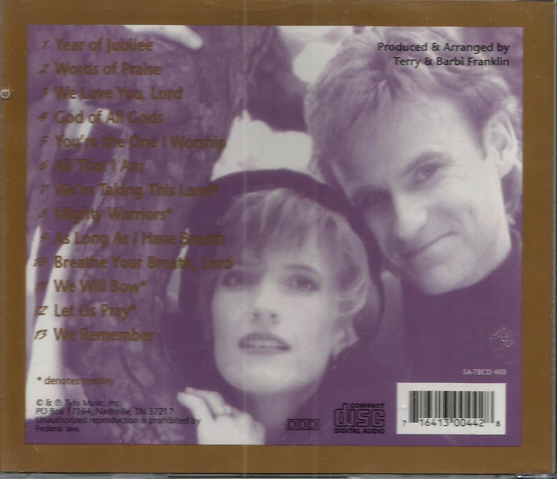 Songs of Worship & Revival Volume 1 - Terry & Barbi Franklin - CD