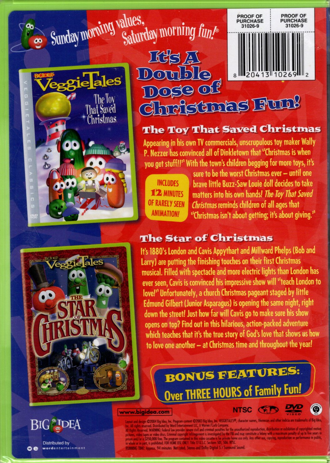 Big Idea™ VeggieTales® - Holiday Double Feature: The Star of Christmas & The Toy that Saved Christmas - DVD