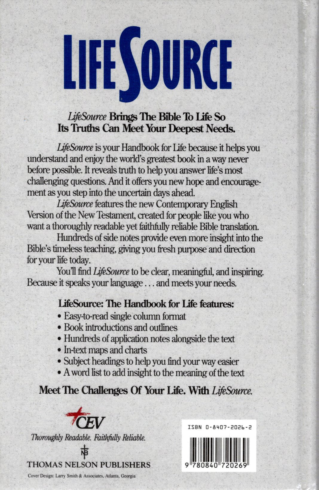 Thomas Nelson CEV LifeSource: The Handbook for Life, New Testament - Hardcover
