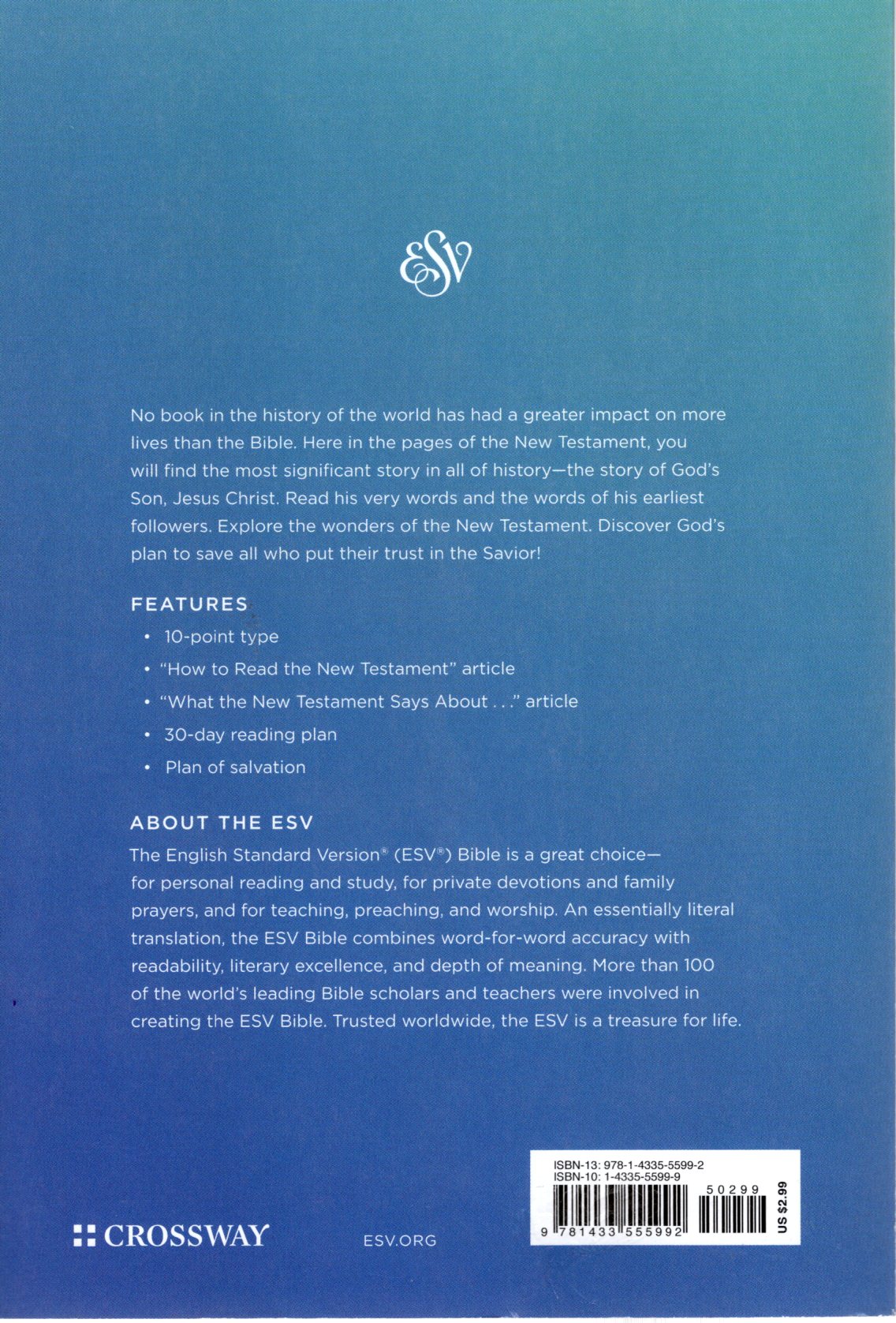 Crossway ESV New Testament Large Print - Softcover Paperback