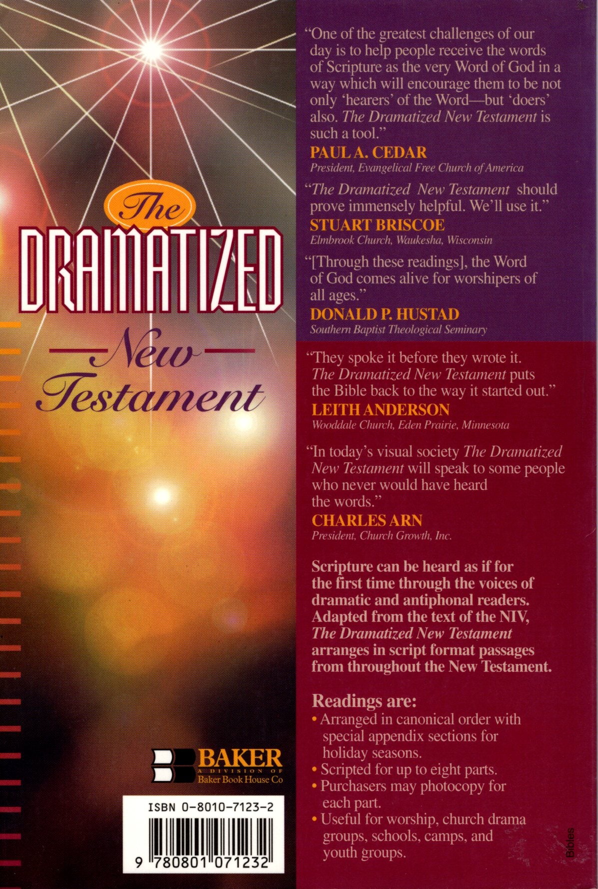 Baker Books NIV® The Dramatized New Testament - Paperback