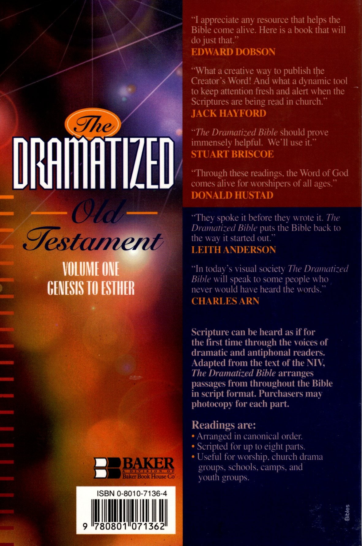 Baker Books NIV® The Dramatized Old Testament---Volume One: Genesis to Esther - Paperback