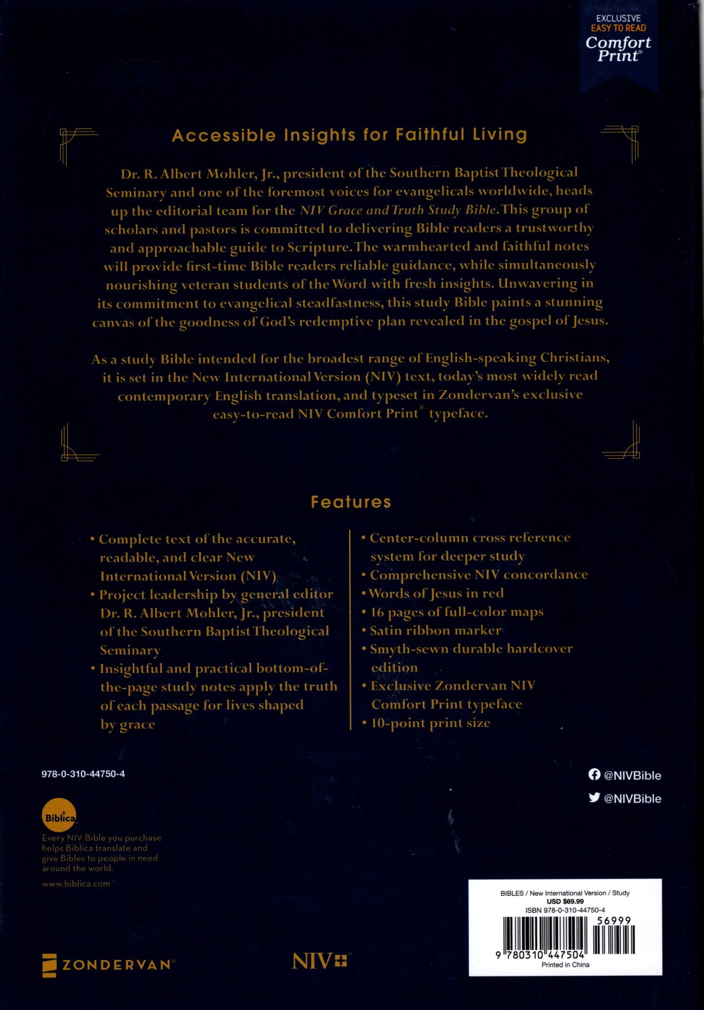 Zondervan NIV® - Grace & Truth Study Bible - General Editor: Dr. R. Albert Mohler, Jr.