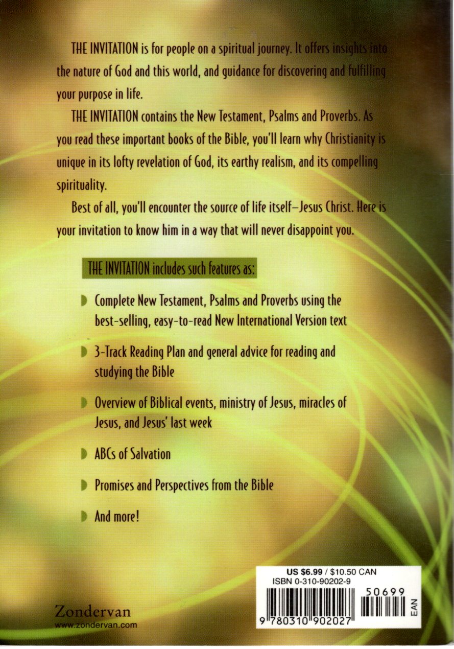Zondervan NIV® The Invitation to Know God: New Testament with Psalms & Proverbs - Paperback