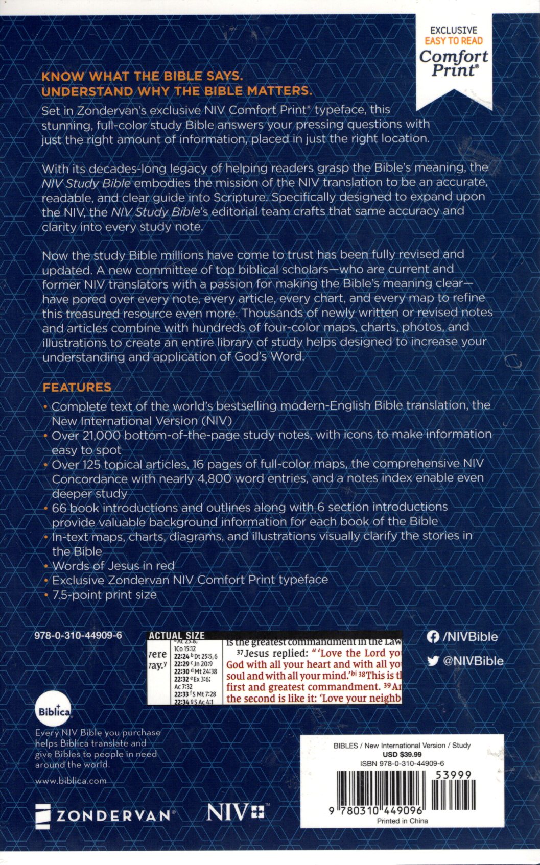 Zondervan NIV® Study Bible, Fully Revised Edition, Personal Size - Paperback