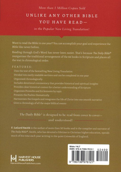 Harvest House Publishers NLT® - The Daily Bible®: With Devotional Insights to Guide You Through God's Word - Softcover/Paperback