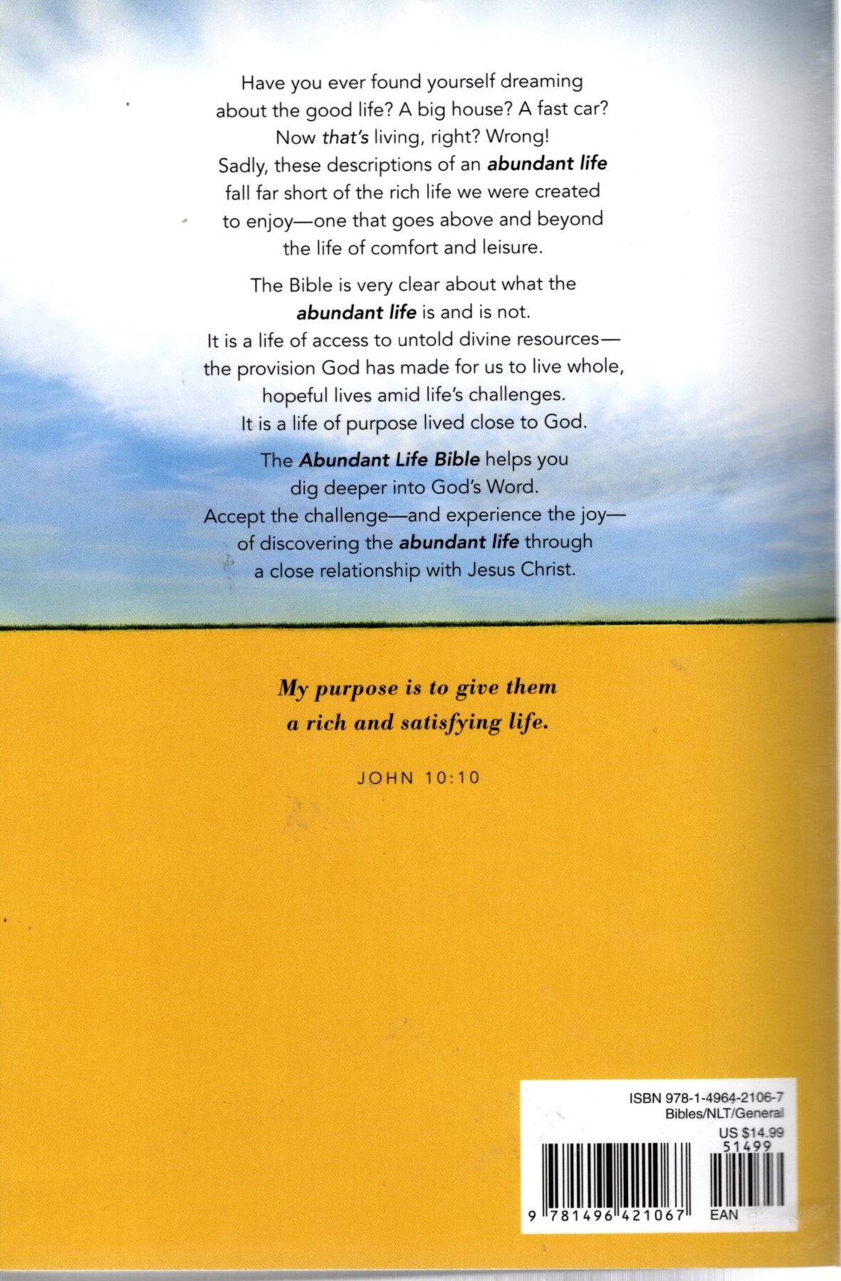 Tyndale NLT® Abundant Life™ Bible Large Print - Paperback