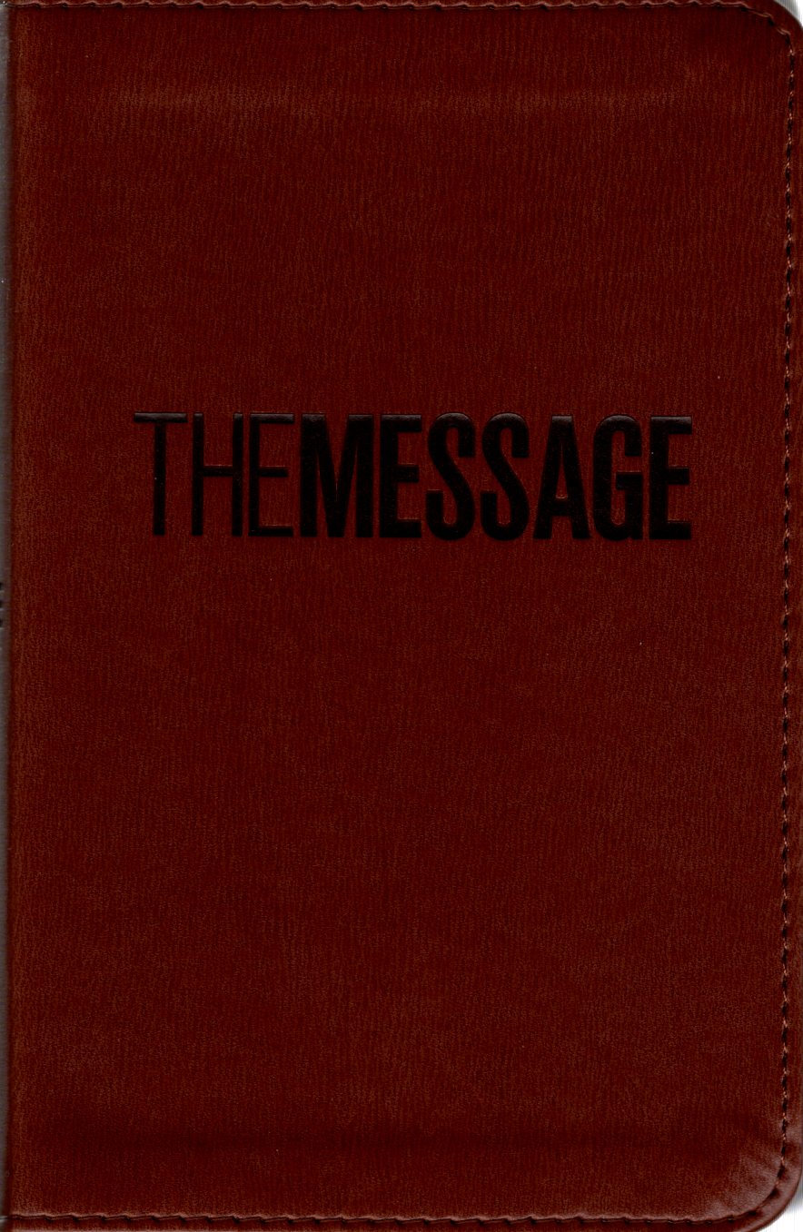 NavPress The Message: The Bible in Contemporary Language, Compact Size - Leather-Look