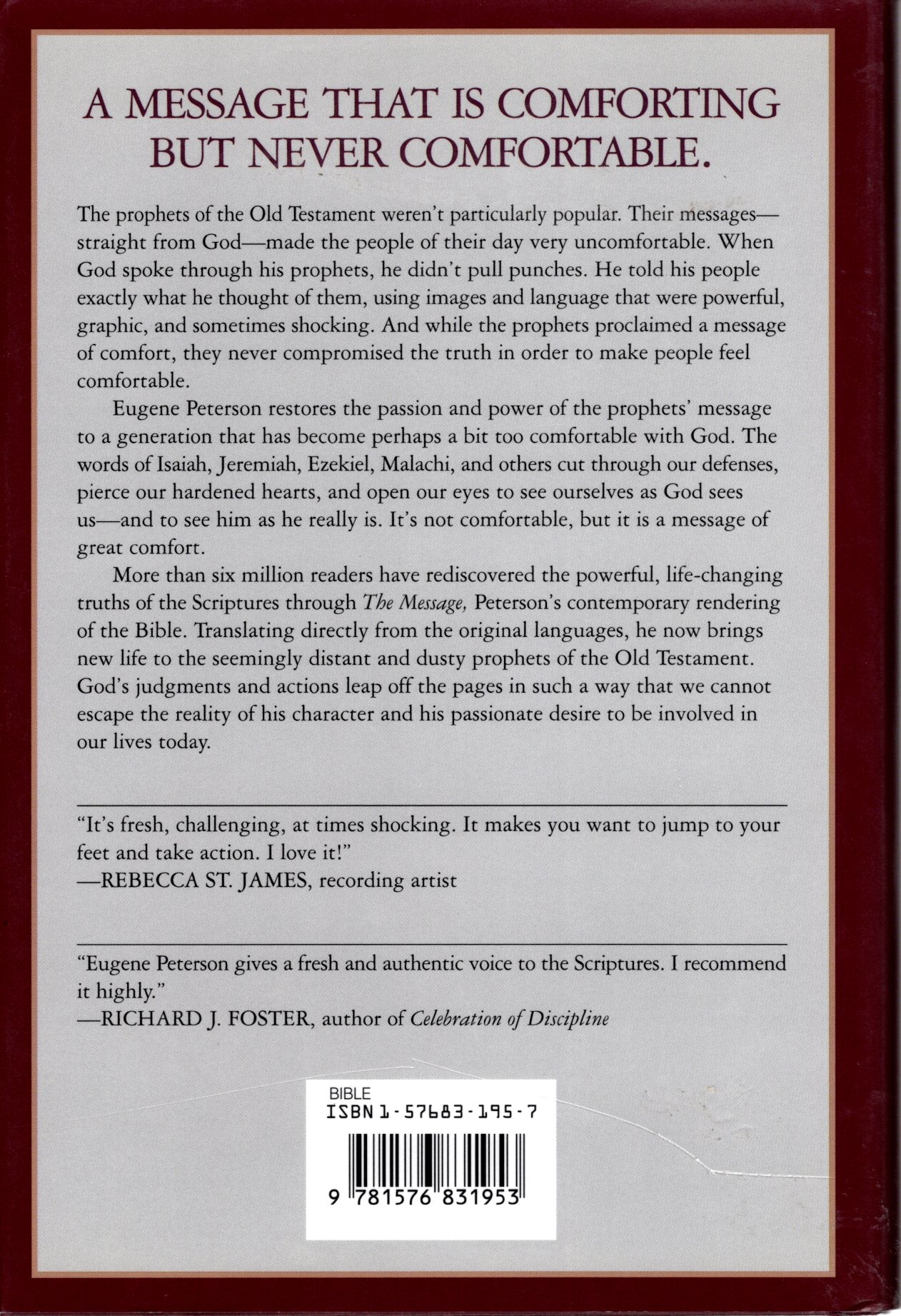 NavPress The Message - The Old Testament Prophets - Hardcover w/Dust Jacket