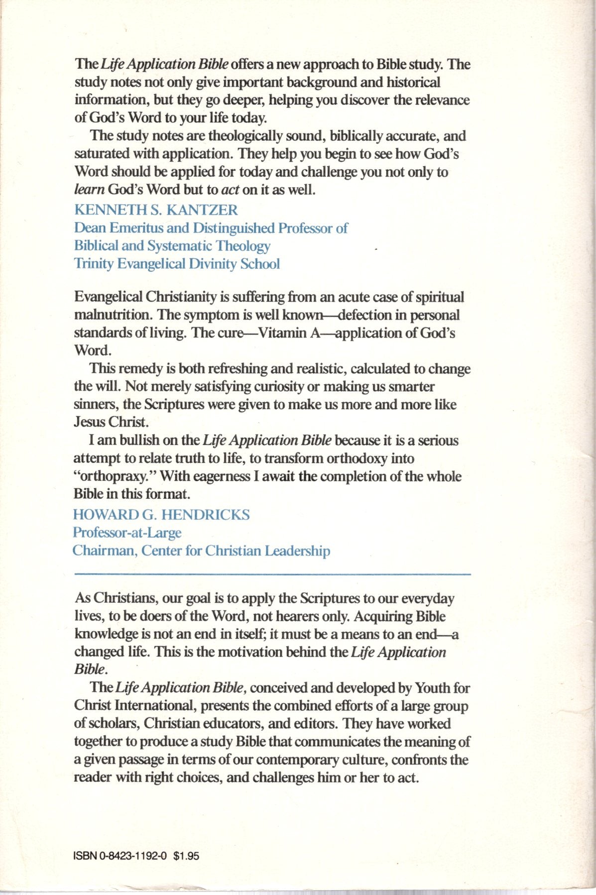Tyndale The Living Bible® (*1971) Life Application Bible: Gospel of Mark (**1986) - Paperback