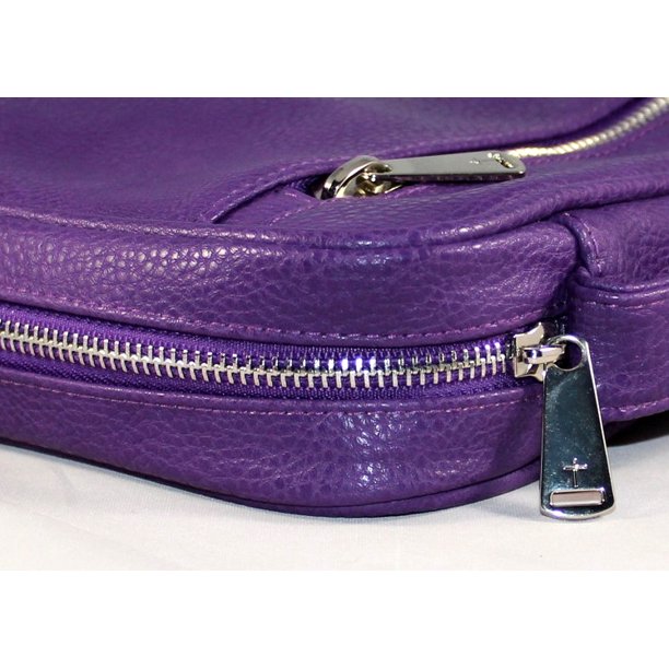 White Dove Designs Bible Cover - Pebble Grain Leatherette Plum - X Large - (26270XL)