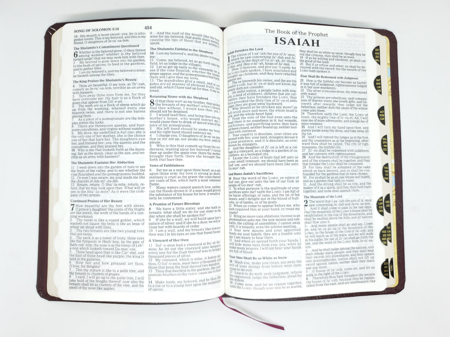 Thomas Nelson KJV Ultraslim™ Edition, Thumb Indexed - Genuine Leather (Burgundy)