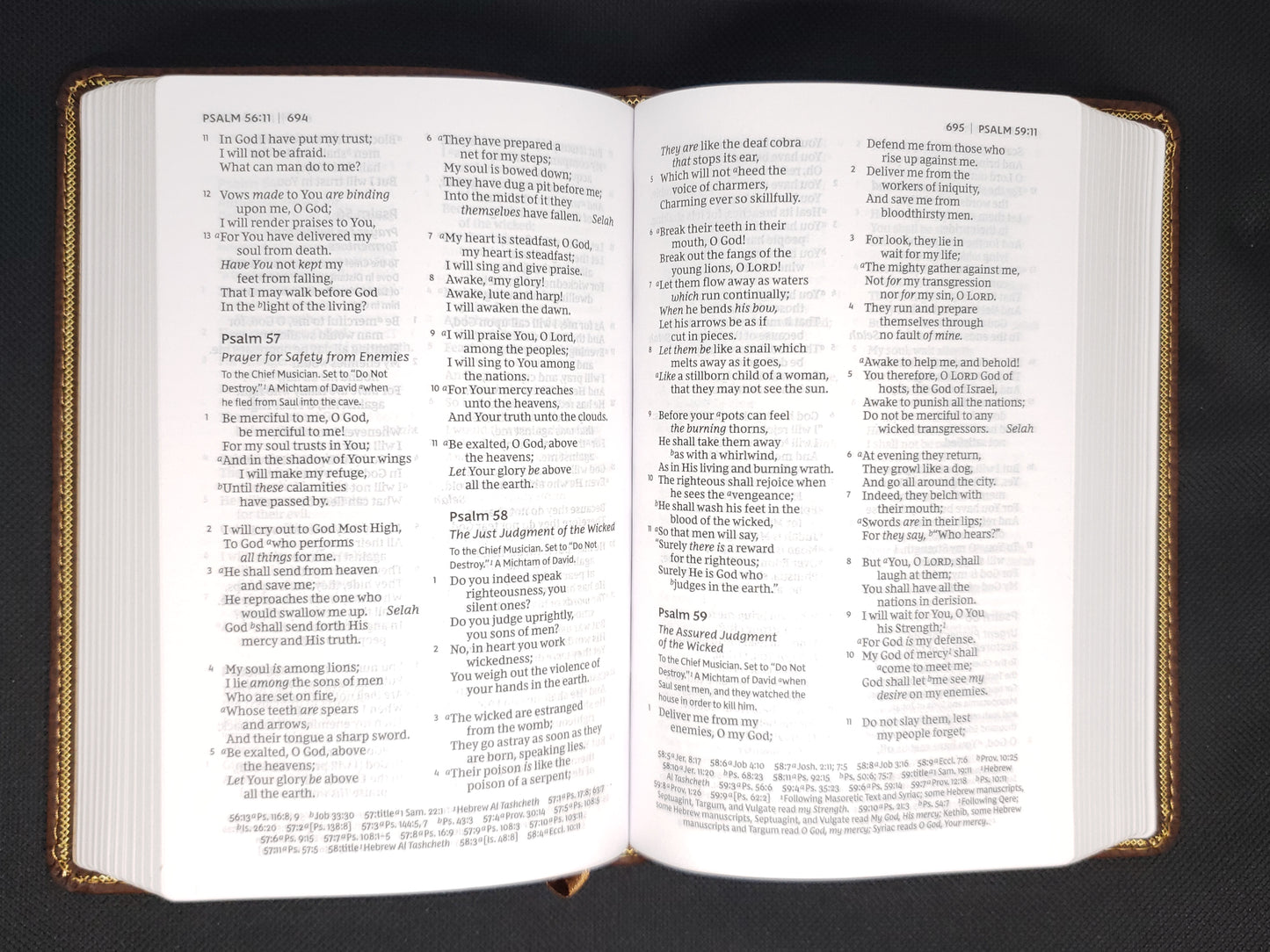 Thomas Nelson NKJV Deluxe Compact Large Print Reference Bible, Mahogany Leathersoft