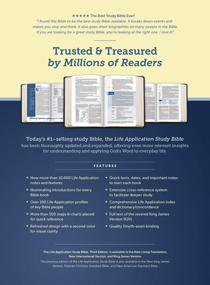 Tyndale KJV Life Application® Study Bible Third Edition - Brown and Mahogany Leatherlike
