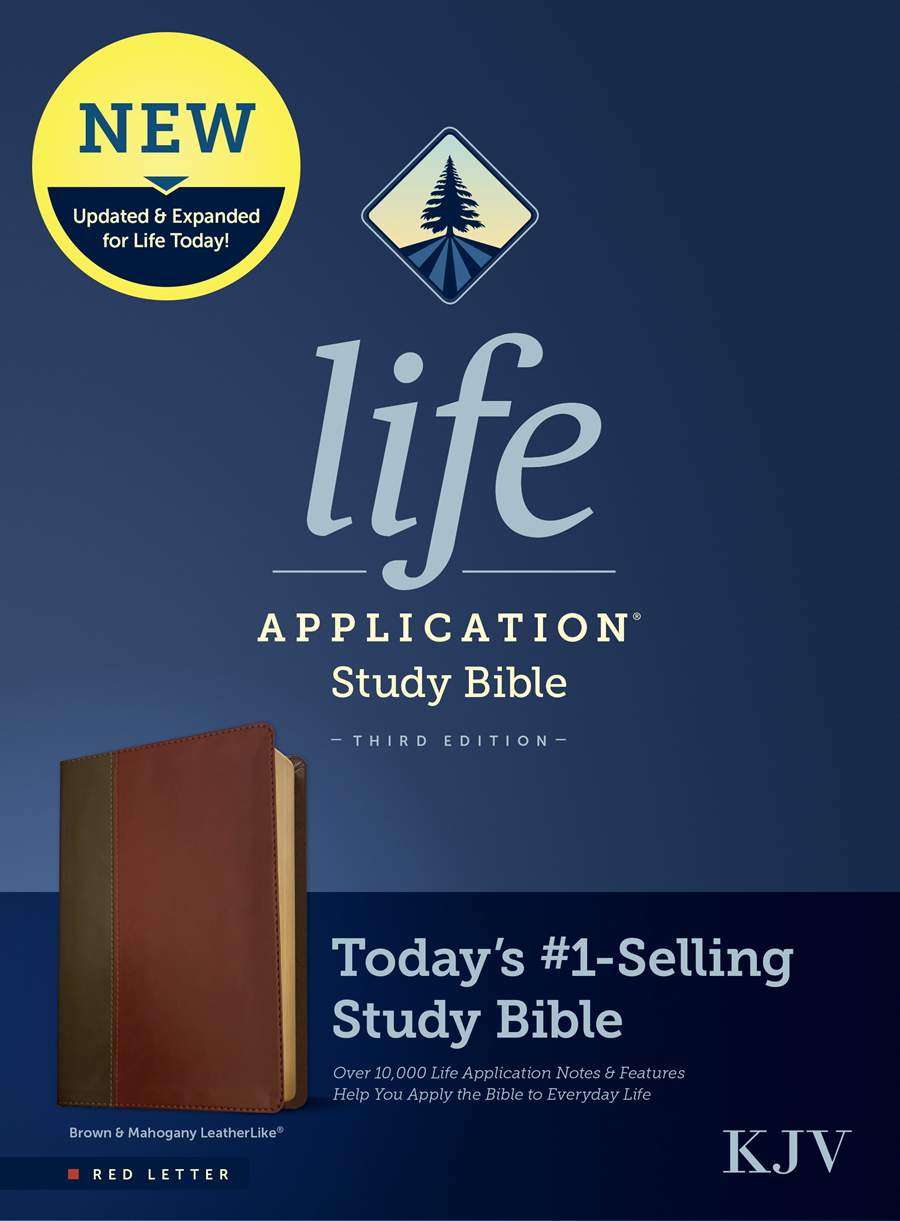 Tyndale KJV Life Application® Study Bible Third Edition - Brown and Mahogany Leatherlike