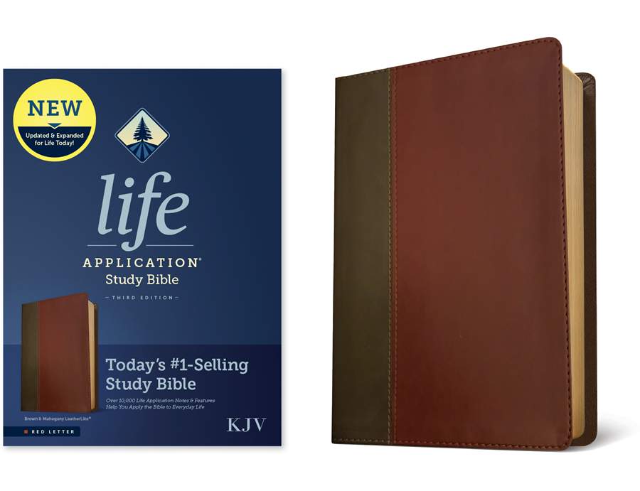 Tyndale KJV Life Application® Study Bible Third Edition - Brown and Mahogany Leatherlike