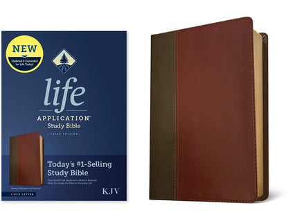 Tyndale KJV Life Application® Study Bible Third Edition - Brown and Mahogany Leatherlike