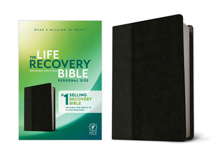 Tyndale NLT Life Recovery Bible, Second Edition, Personal Size (LeatherLike, Black/Onyx)