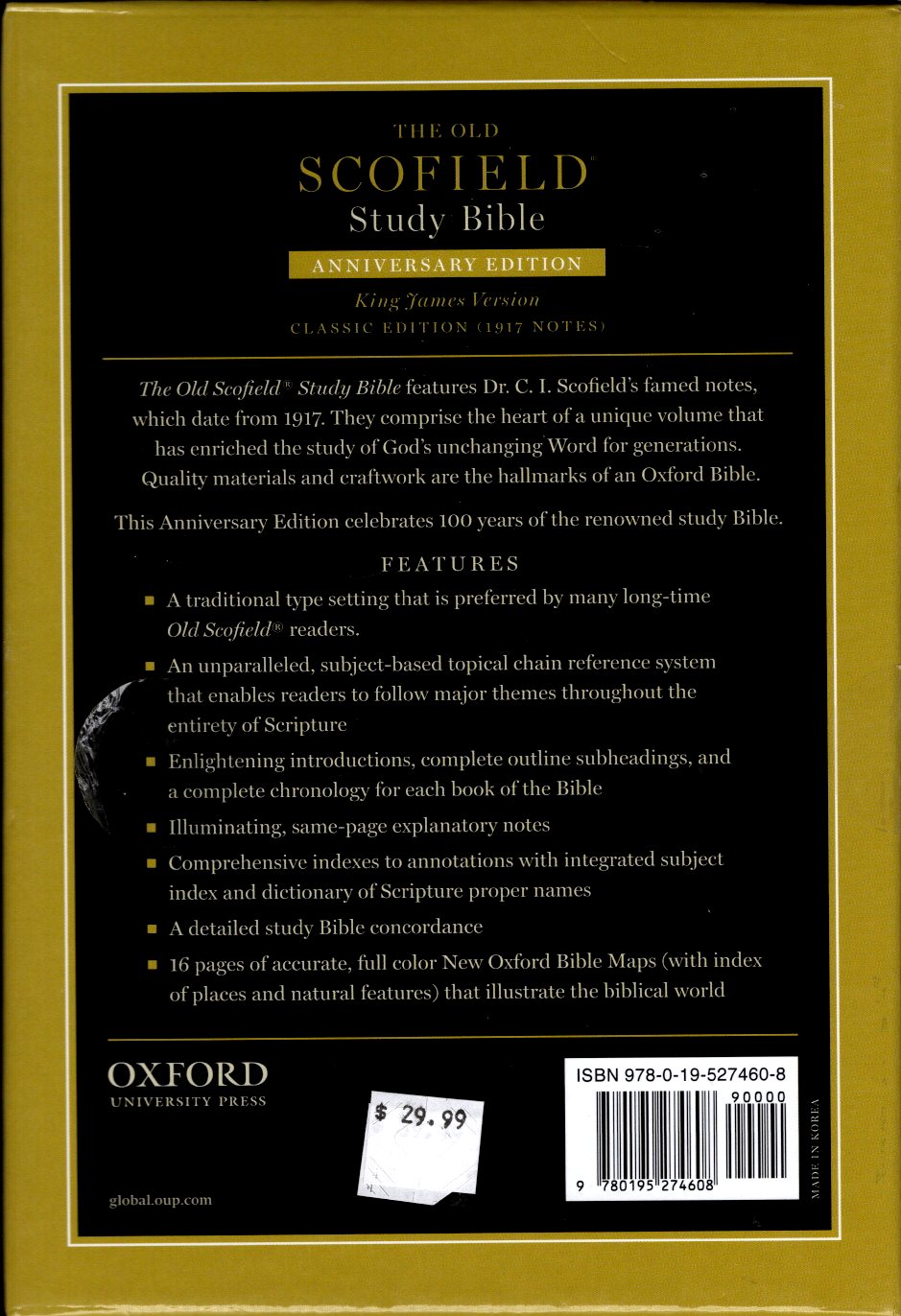 Oxford University Press KJV The Old Scofield® Study Bible, Classic Edition
