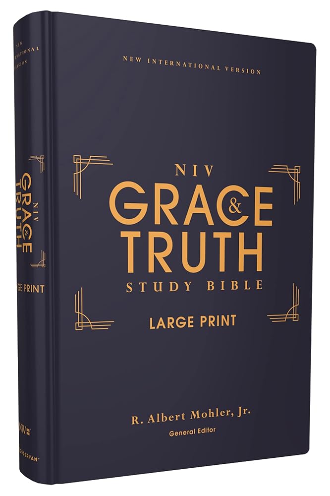 NIV, The Grace and Truth Study Bible (Trustworthy and Practical Insights), Large Print, Hardcover, Red Letter, Comfort Print cover image