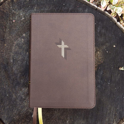 Zondervan NIV Larger Print Compact Bible, Leathersoft, Brown