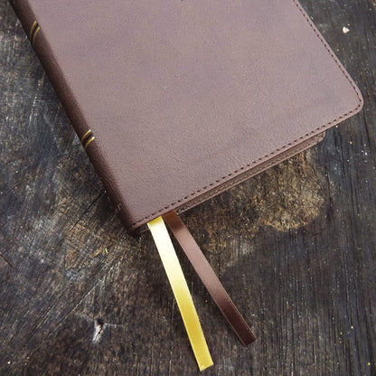 Zondervan NIV Larger Print Compact Bible, Leathersoft, Brown
