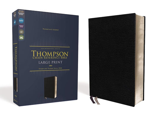 NIV, Thompson Chain-Reference Bible, Large Print, Bonded Leather, Black, Red Letter, Comfort Print cover image