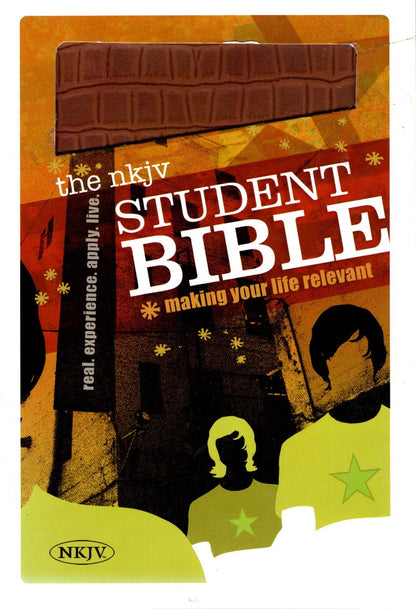 Thomas Nelson The NKJV Student Bible, Brown Alligator LeatherSoft™