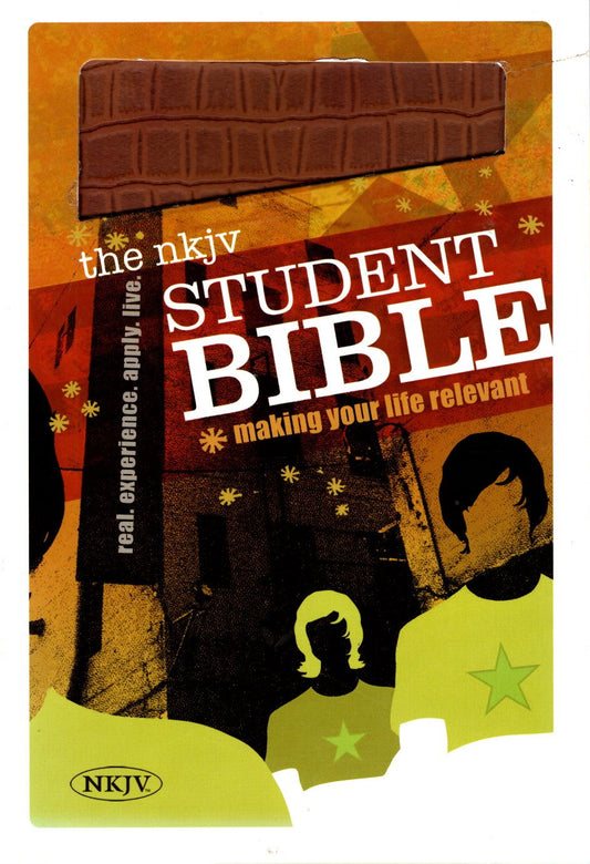 Thomas Nelson The NKJV Student Bible, Brown Alligator LeatherSoft™