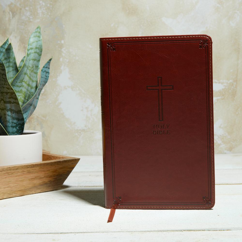 Thomas Nelson KJV: Deluxe Gift Bible, Auburn Leathersoft