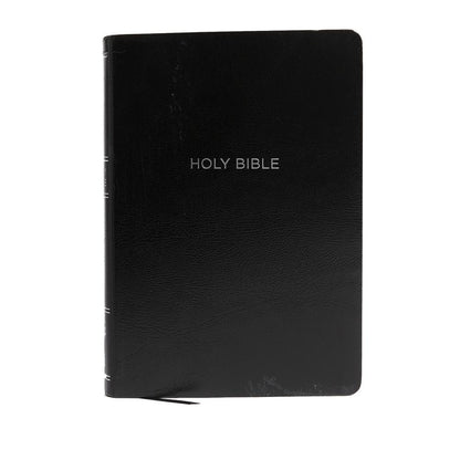 Thomas Nelson NKJV Giant Print Center-Column Reference Bible, Black Leatherflex, Thumb Indexed