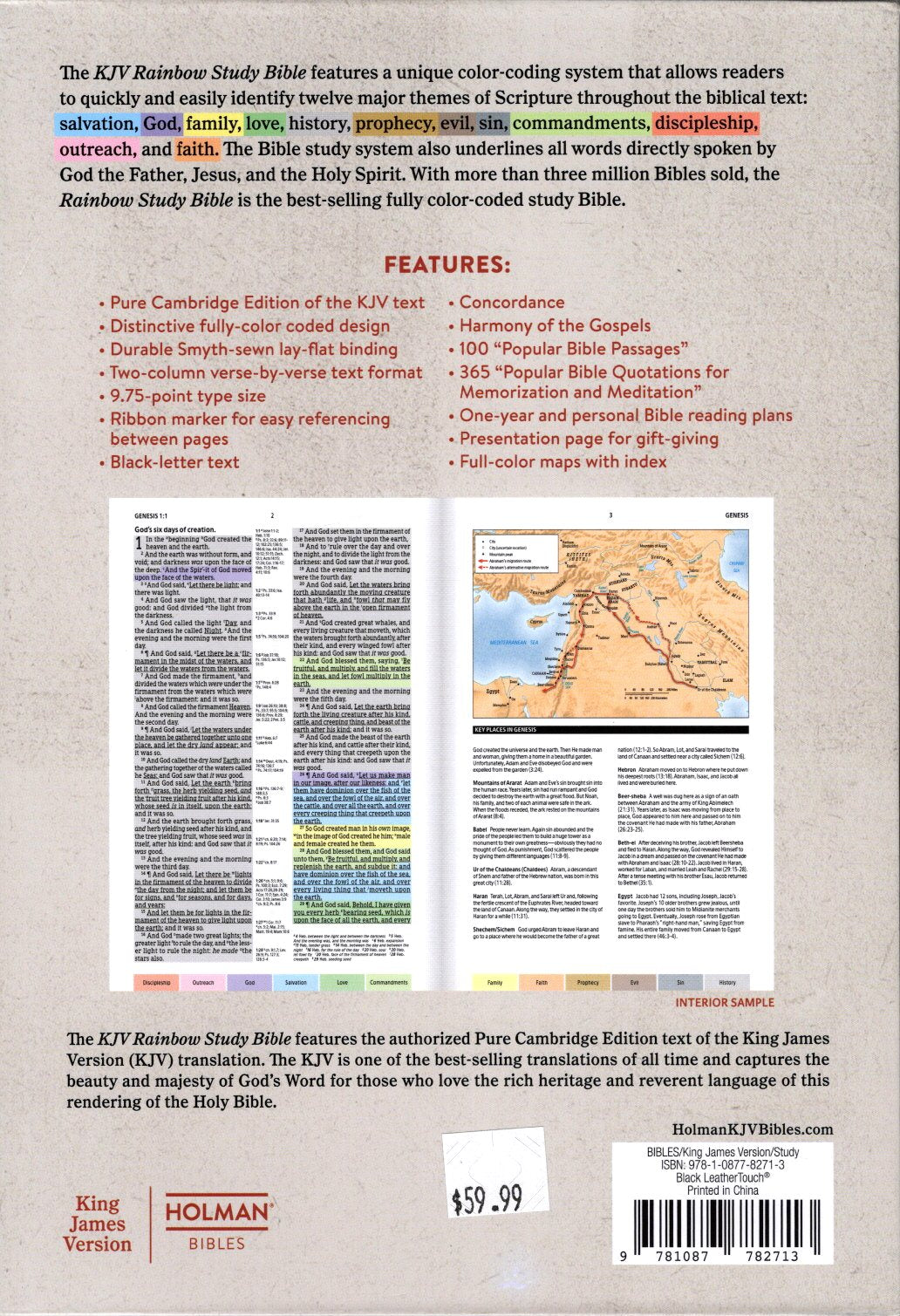 Holman KJV Rainbow Study Bible, LeatherTouch
