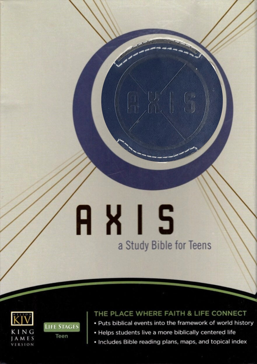 Thomas Nelson KJV, Axis: A Study Bible for Teens, Blue/Gray Leathersoft