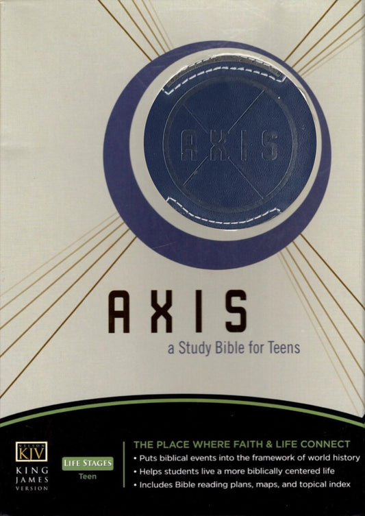 Thomas Nelson KJV, Axis: A Study Bible for Teens, Blue/Gray Leathersoft
