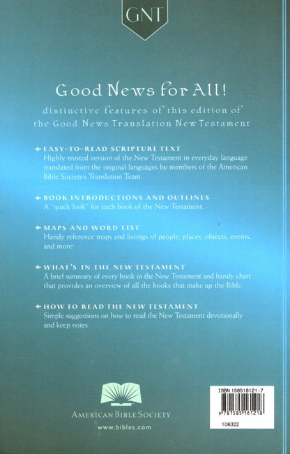 American Bible Society New Testament: Good News Translation, Paperback