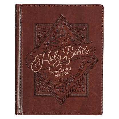 KJV Holy Bible, Note-taking Bible, Faux Leather Hardcover King James Version, Saddle Tan (KJV Note-taking Editions) cover image