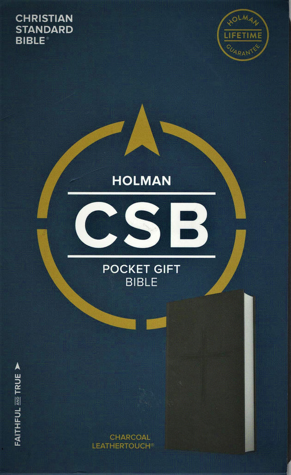 Holman CSB® Pocket Gift Bible - LeatherTouch® (Charcoal) – Canaan Bible ...
