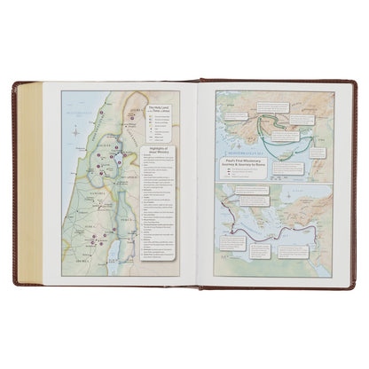 Christian Art Publishers KJV, The Note-taking Bible, Faux Leather Hardcover, Saddle Tan
