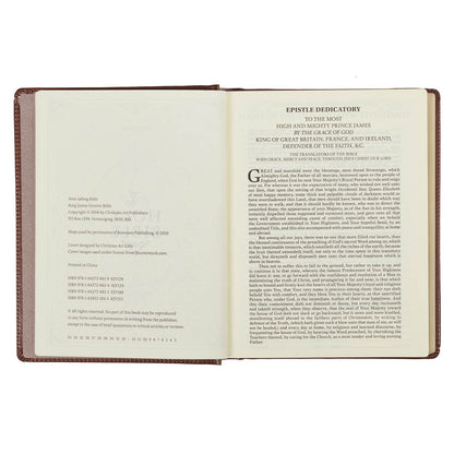 Christian Art Publishers KJV, The Note-taking Bible, Faux Leather Hardcover, Saddle Tan