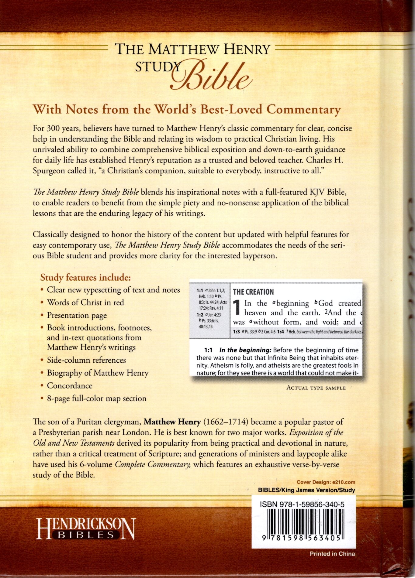 Hendrickson Publishers KJV The Matthew Henry Study Bible - Hardcover