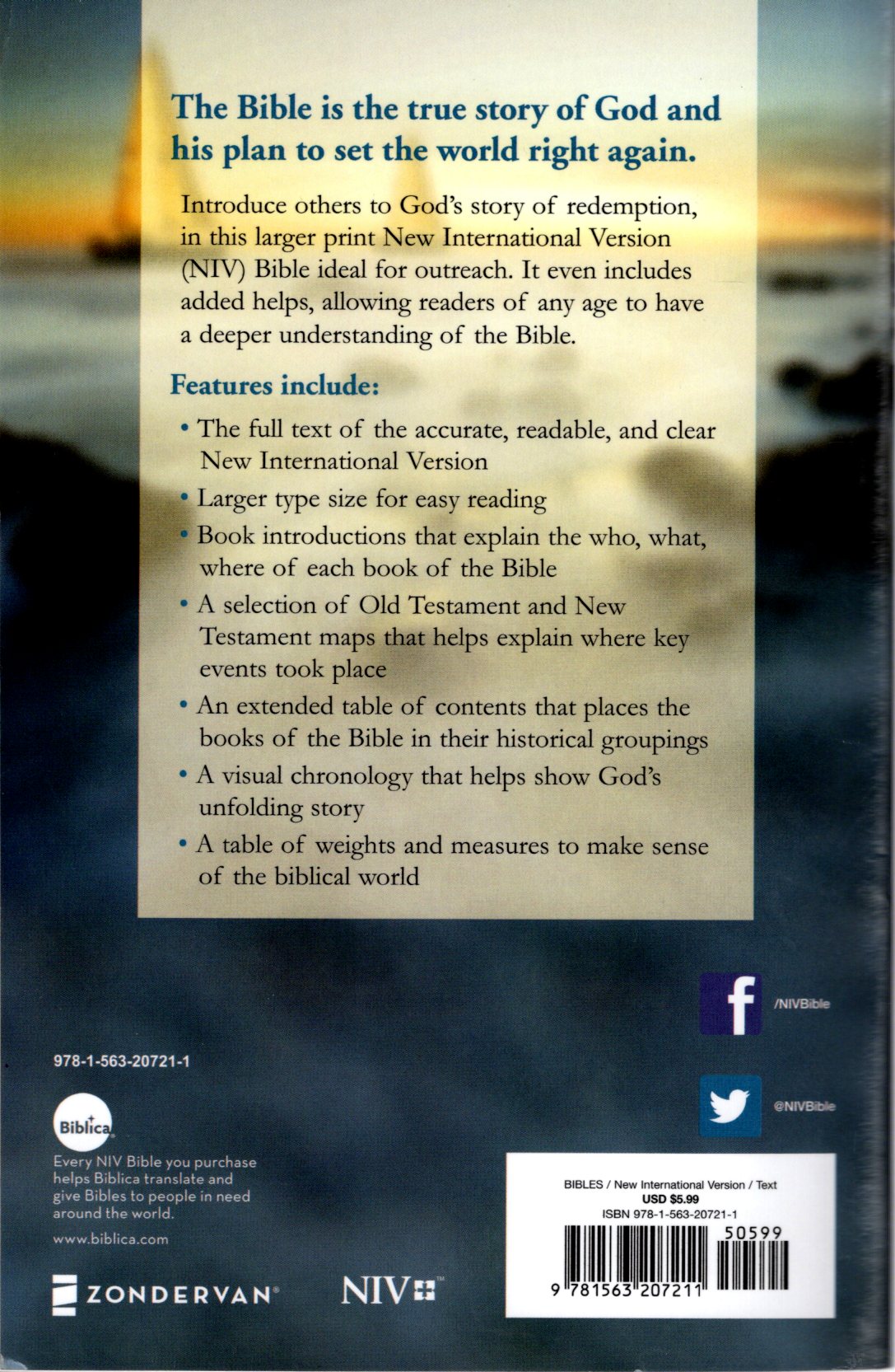 Zondervan NIV® Holy Bible, Larger Print - Paperback