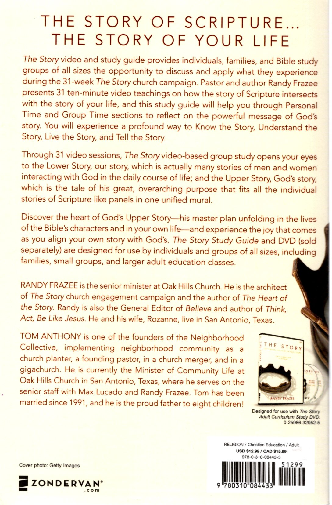 Zondervan NIV The Story Study Guide, Adult - 31 Sessions - Randy Frazee (Designed for use with the The Story DVD Curriculum)