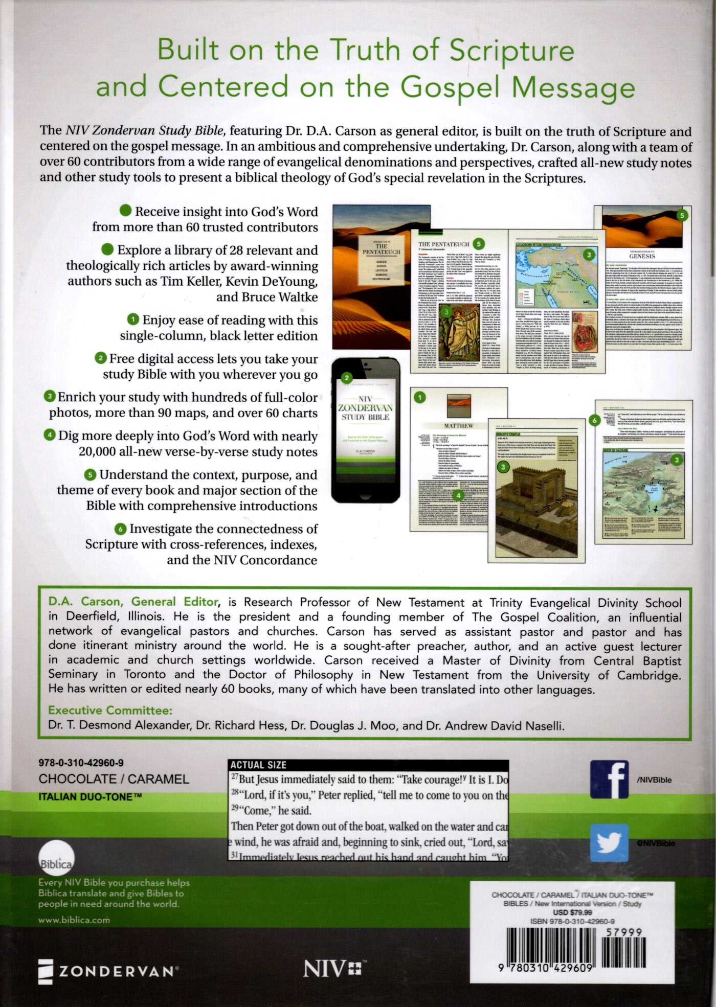 Zondervan NIV® Zondervan Study Bible - Italian Duo-Tone™ (Chocolate/Caramel)