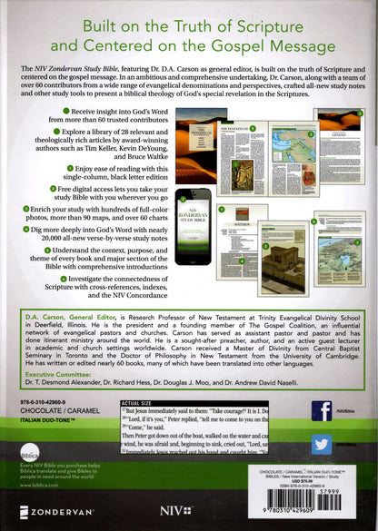 Zondervan NIV® Zondervan Study Bible - Italian Duo-Tone™ (Chocolate/Caramel)