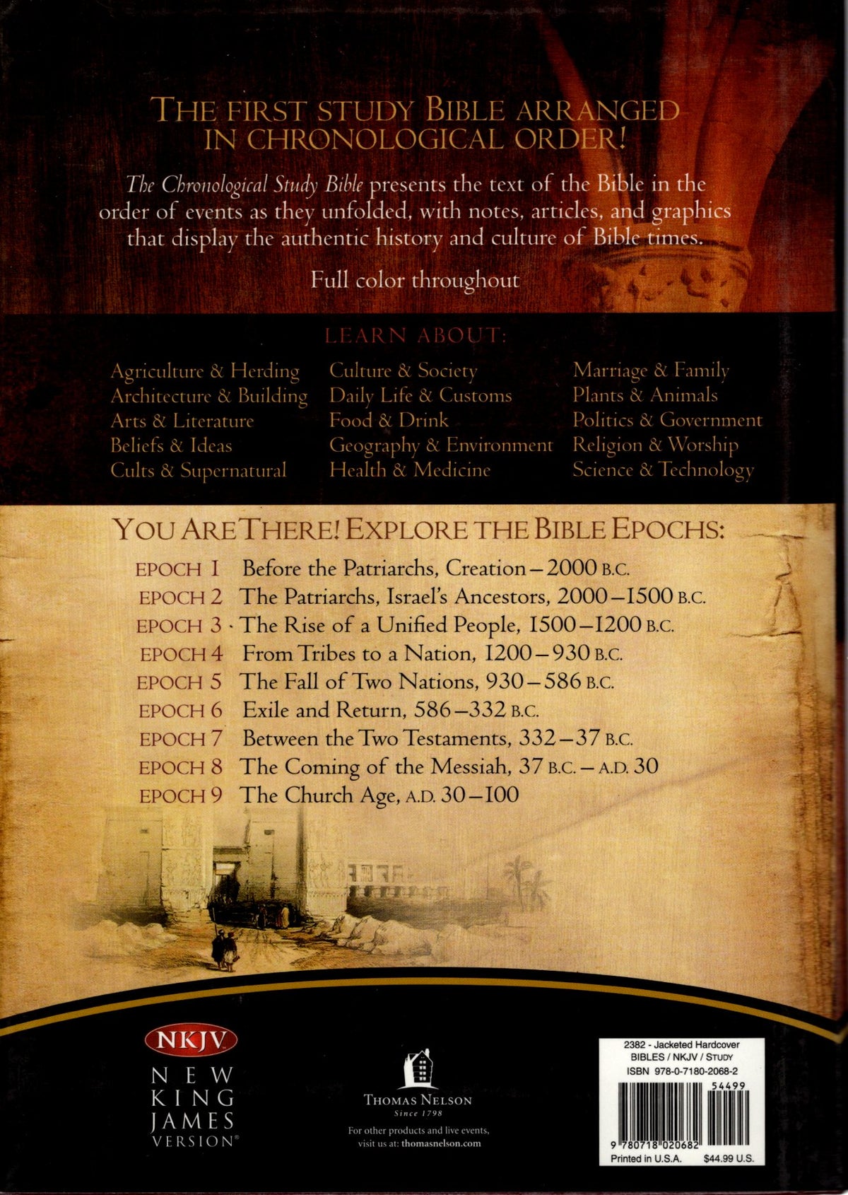 Thomas Nelson NKJV® - Chronological Study Bible - Hardcover w/Dust Jac ...
