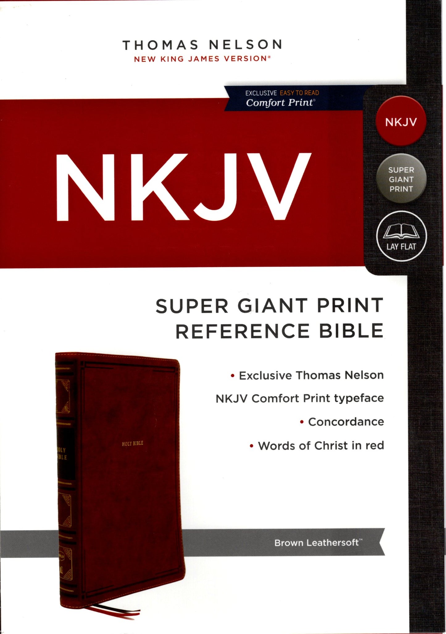 Thomas Nelson NKJV® Super Giant Print Reference Bible - Leathersoft™