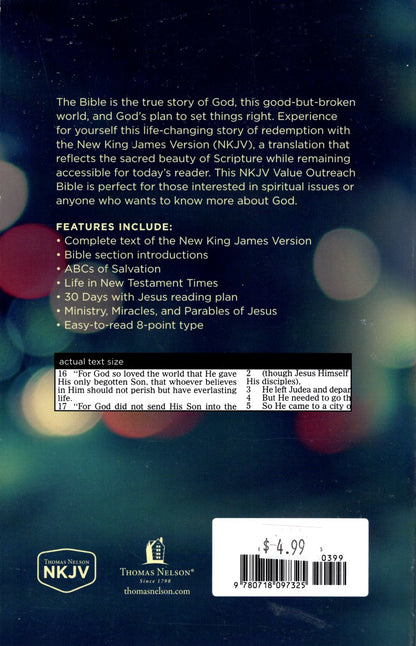 Thomas Nelson NKJV® Value Outreach Bible - Paperback