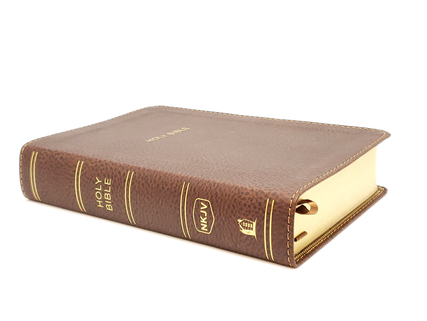 Thomas Nelson NKJV Deluxe Compact Large Print Reference Bible, Mahogany Leathersoft