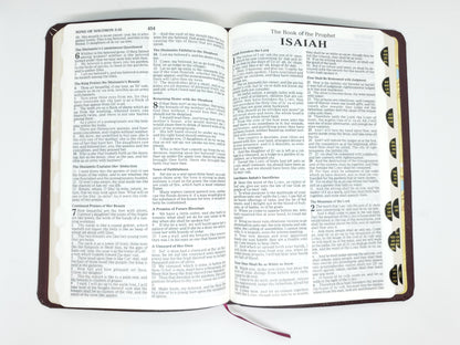 Thomas Nelson KJV Ultraslim™ Edition, Thumb Indexed - Genuine Leather (Burgundy)