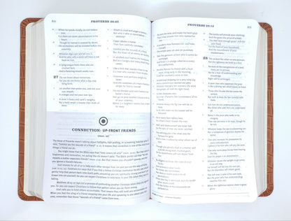 Thomas Nelson The NKJV Student Bible, Brown Alligator LeatherSoft™